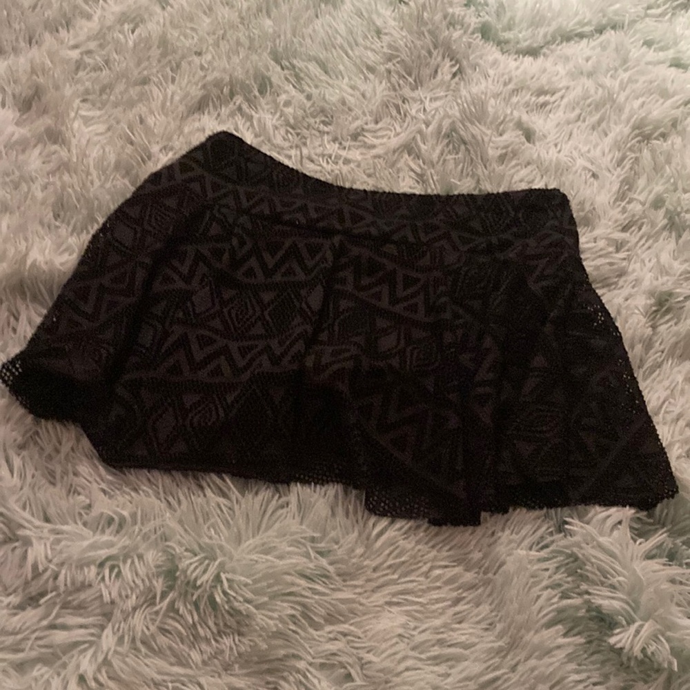 Cute short black mesh skirt
